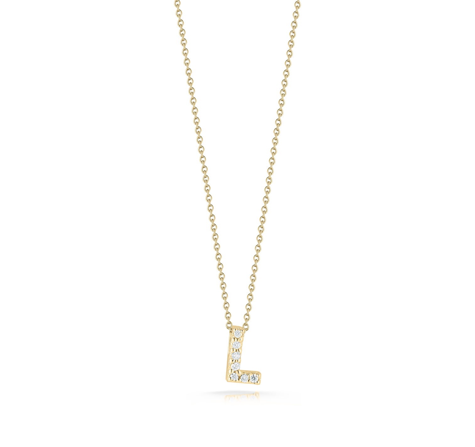 Roberto Coin Tiny Treasures Yellow Gold "Love Letter" Initial Pendant